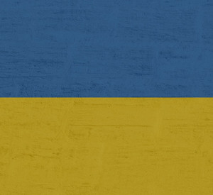 Ukrainische Flagge.