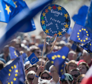 Kundgebung - "Pulse of Europe" in Frankfurt