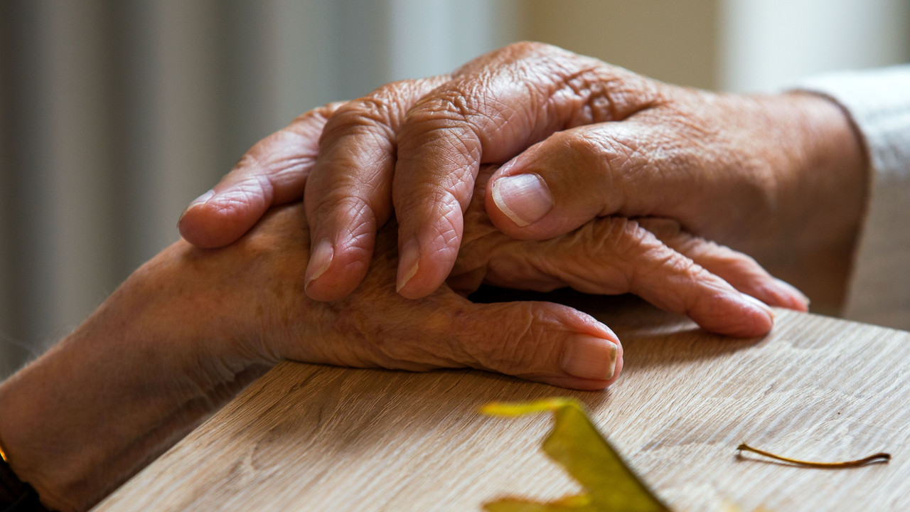 Jung und Alt Hand in Hand; Symbolbild