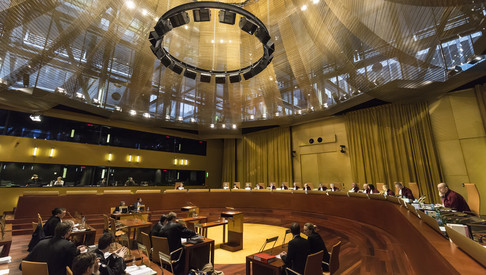 Blick in die Große Kammer des Europäischen Gerichtshofs