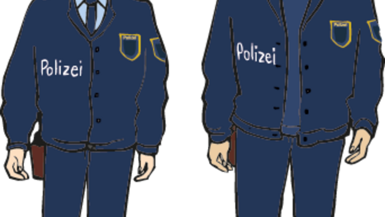 Grafik von zwei Polizisten