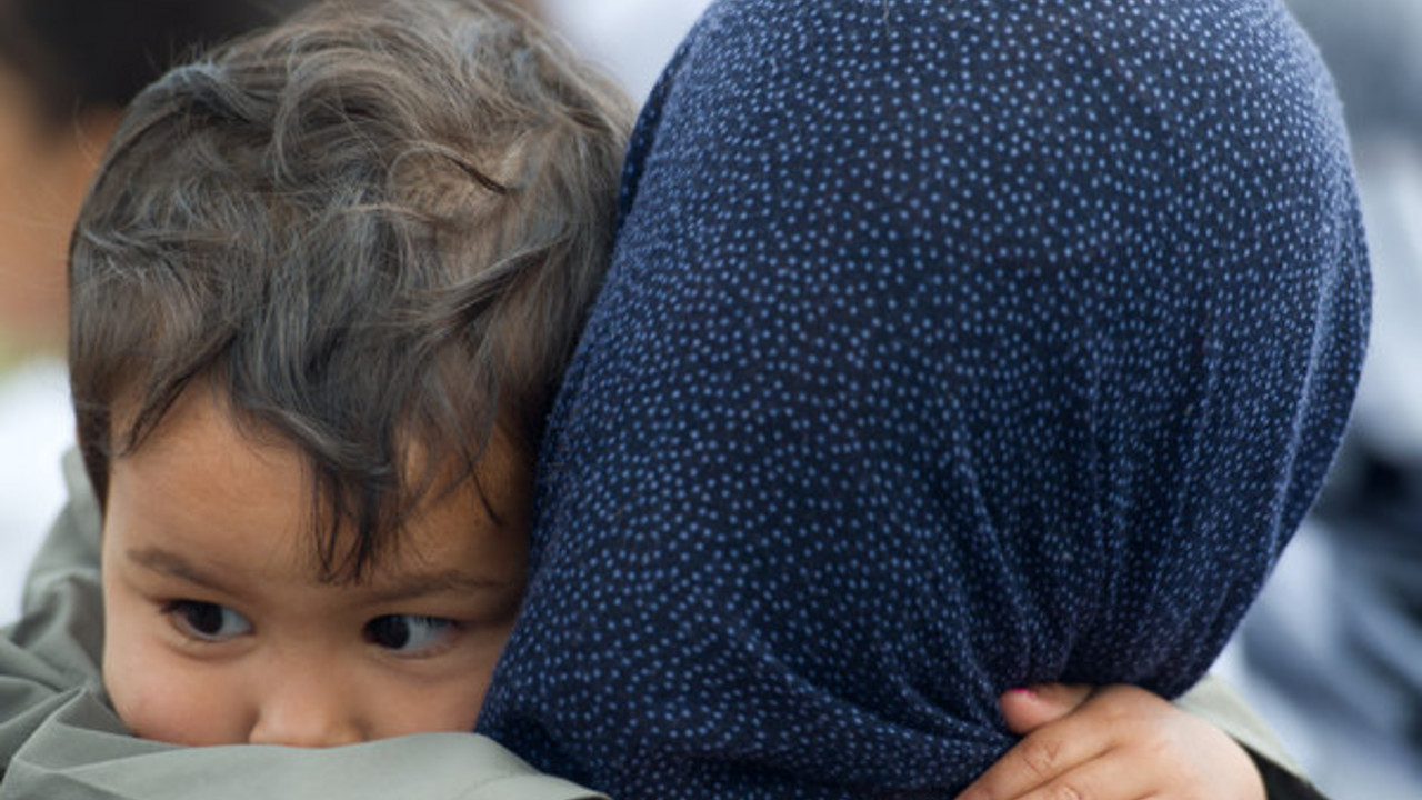 Flüchtlingsfrau mit Kind